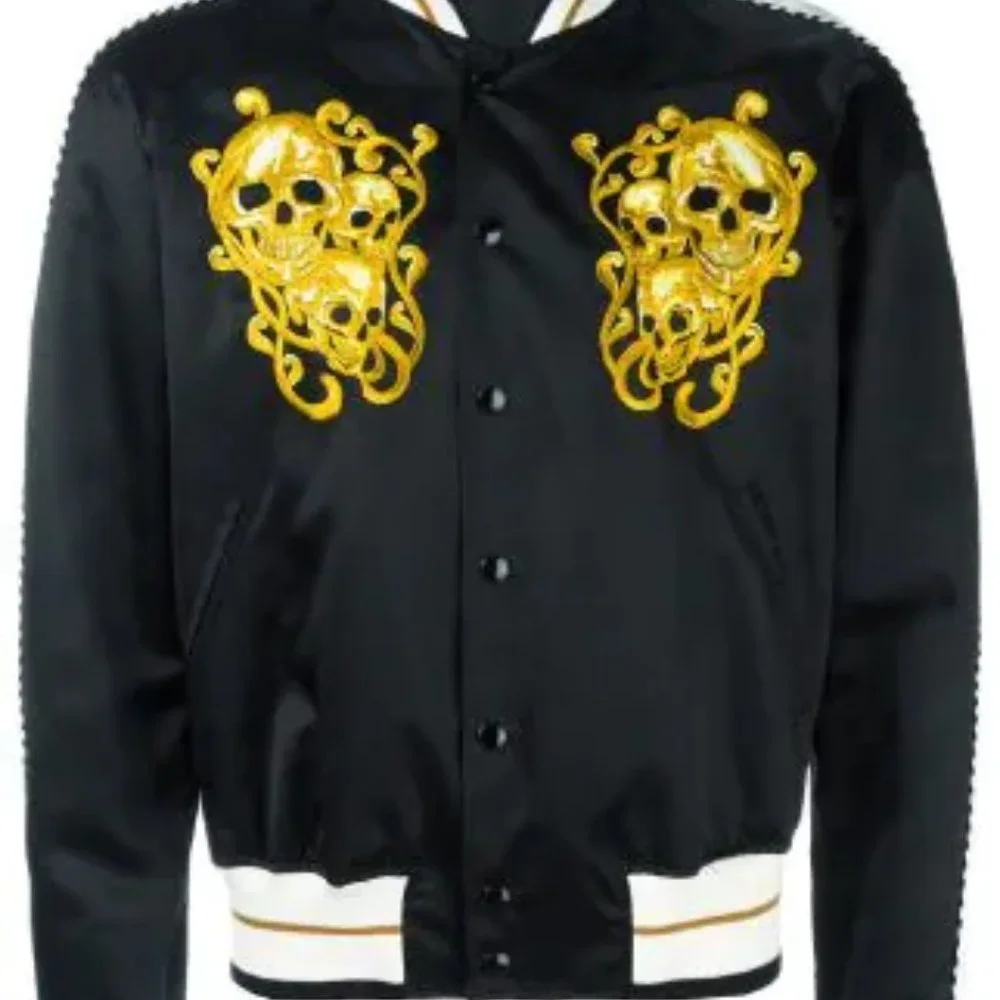 Alexander McQueen skull embroidered bomber jacket - Picture 4 of 10